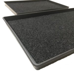 disinfecting foot mat with tray